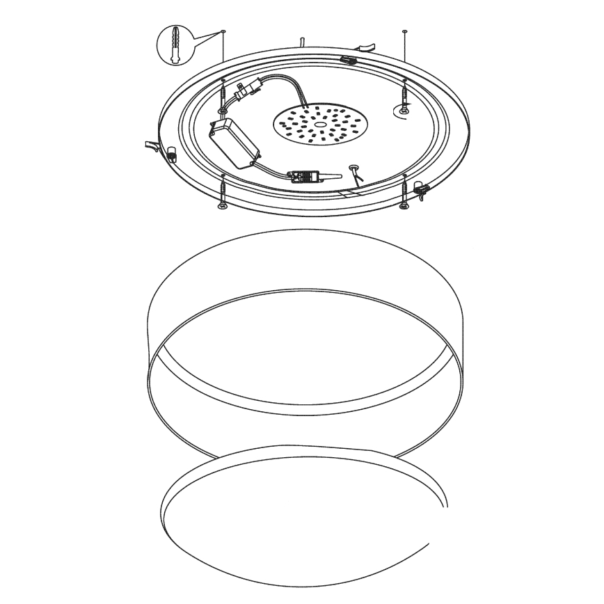 Eglo - Plafón LED LED/24W/230V