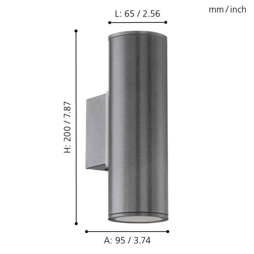 Eglo - Iluminación LED exterior 2xGU10/3W/230V IP44