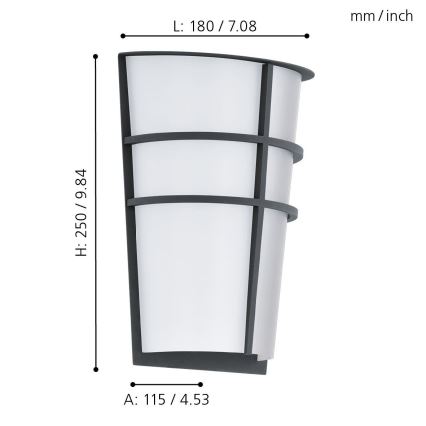 Eglo - Iluminación LED exterior 2xLED/2,5W/230V IP44