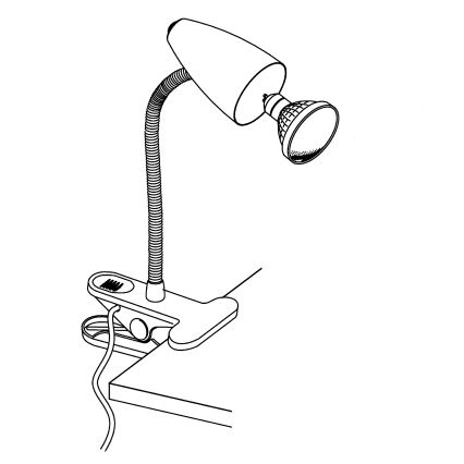 Eglo - Lámpara LED con clip 1xGU10-LED/3W/230V