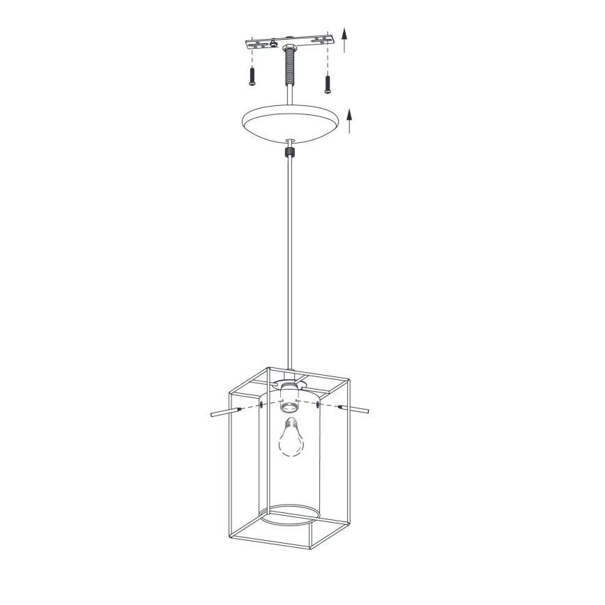 Eglo - Lámpara colgante 1xE27/60W/230V