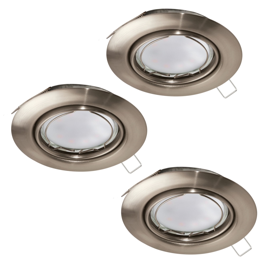 Eglo - SET 3x Iluminación LED empotrada de techo PENETO 3xGU10-LED/5W/230V