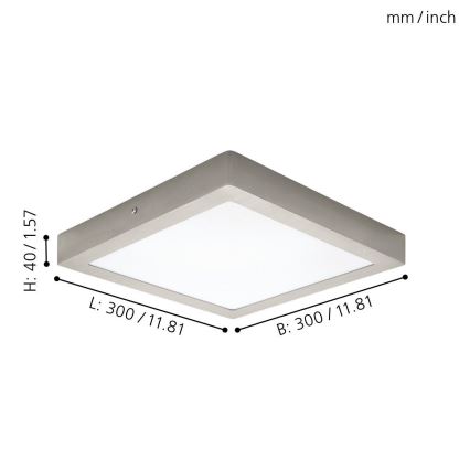 Eglo 94528 - Plafón LED FUEVA 1 LED/22W/230V