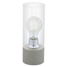 Eglo 94549 - Lámpara de mesa TORVISCO 1xE27/60W/230V gris