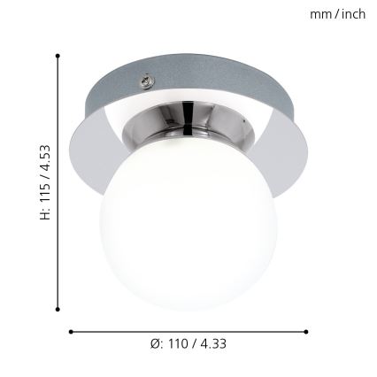 Eglo - Iluminación LED para el baño 1xLED/3,3W/230V IP44