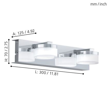 Eglo - LED Aplique para el baño 2xLED/4,5W/230V IP44