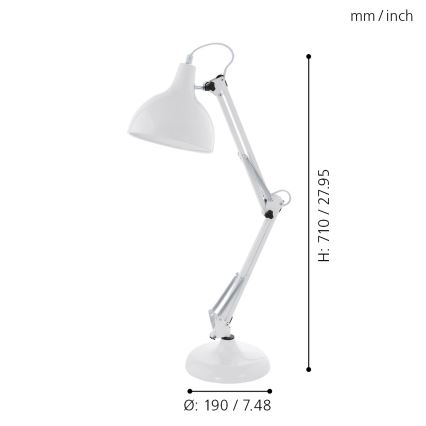 Eglo - Lámpara de mesa 1xE27/40W/230V