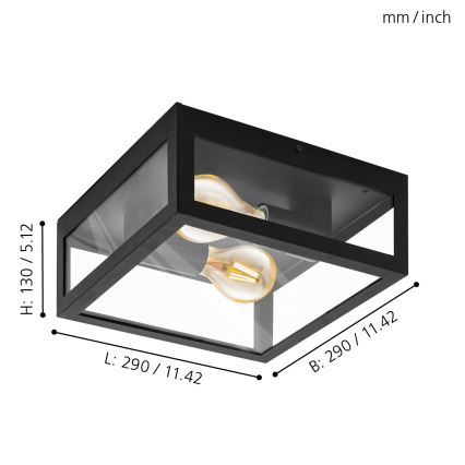 Eglo - Lámpara exterior 2x60W IP44