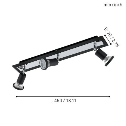 Eglo 94965 - Foco LED SARRIA 3xGU10-LED/5W/230V