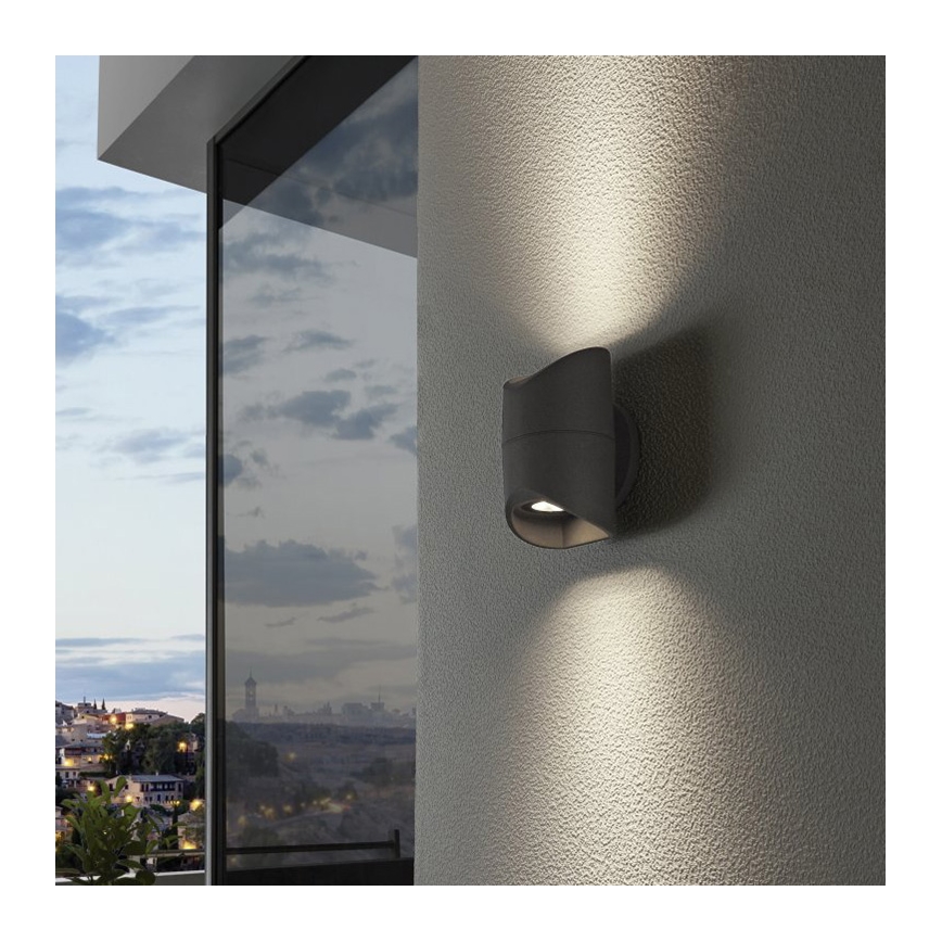 Eglo 95076 - Aplique exterior ABRANTES 2xLED/6W/230V IP44