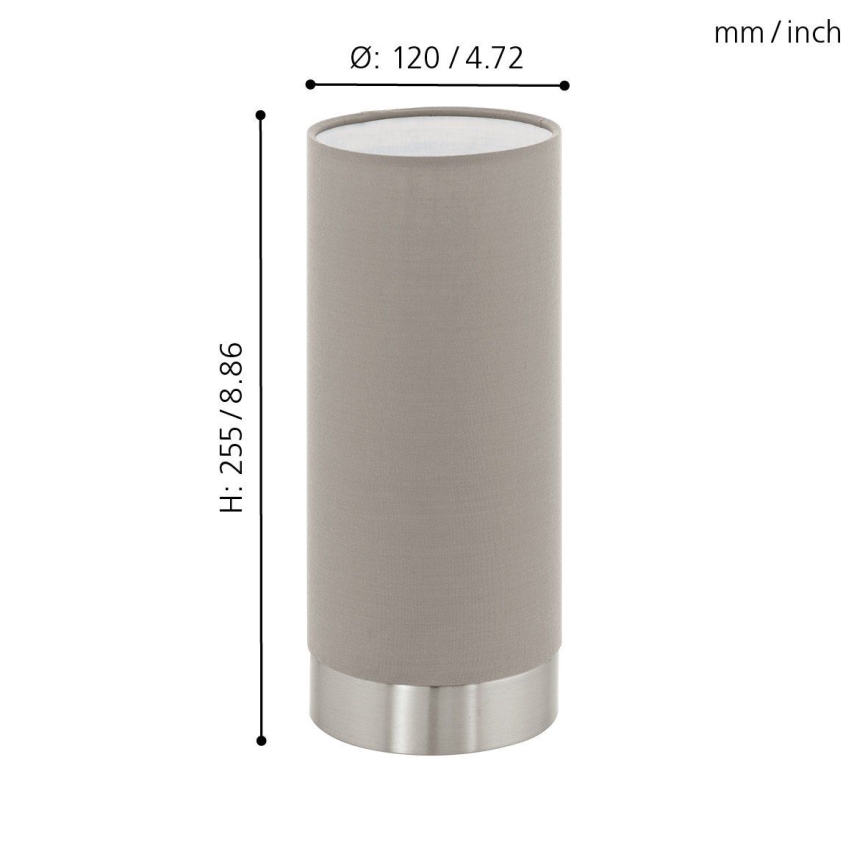 Eglo 95122 - Lámpara de mesa regulable PASTERI 1xE27/40W/230V
