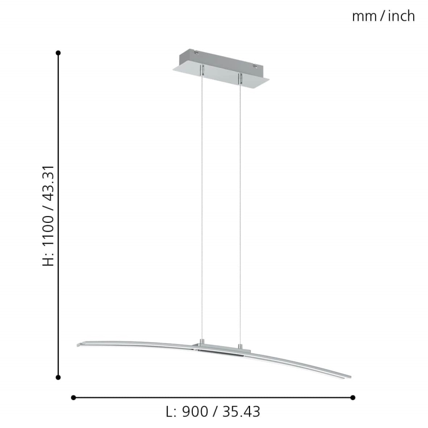 Eglo - Lámpara colgante LED LED/30W/230V