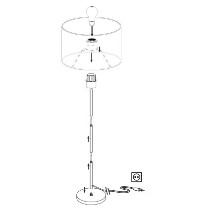 Eglo - Lámpara de pie 1xE27/60W/230V