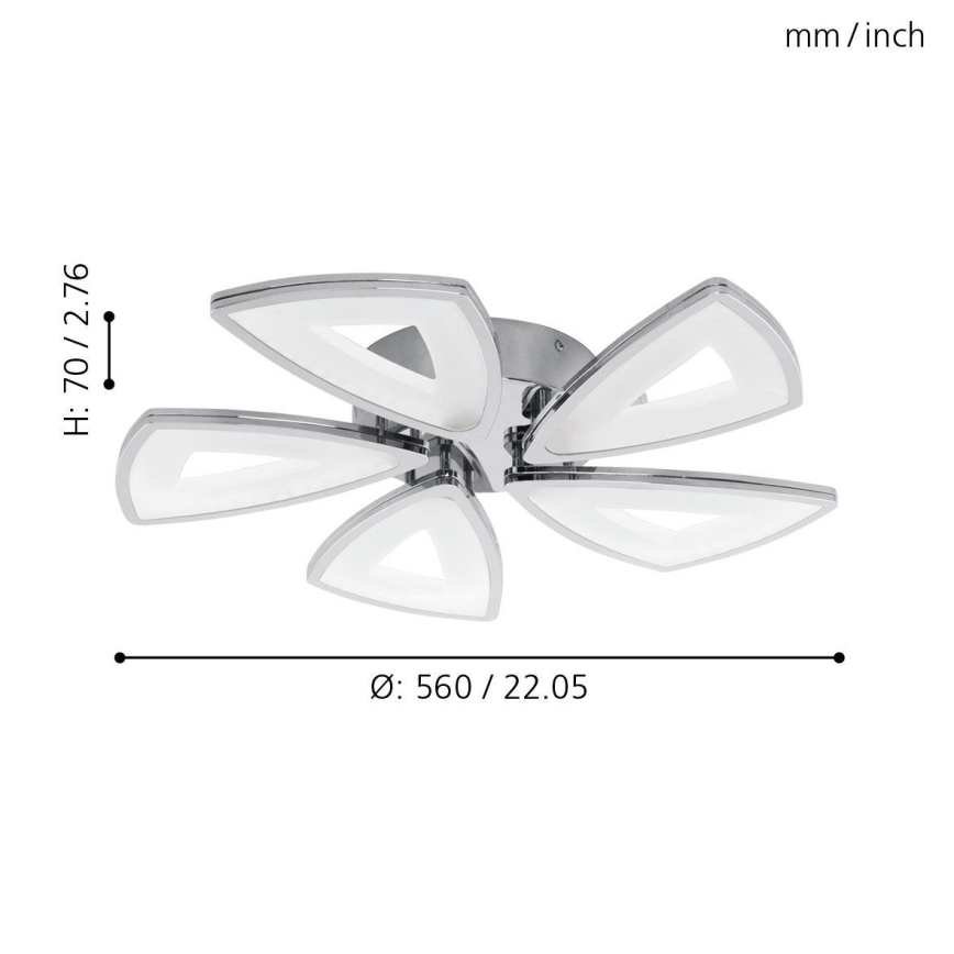Eglo - Plafón LED 5xLED/6W/230V
