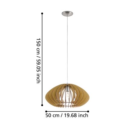 Eglo - Lámpara colgante 1xE27/60W/230V