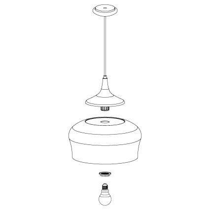 Eglo - Lámpara colgante 1xE27/60W/230V