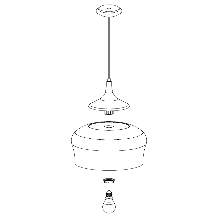 Eglo - Lámpara colgante 1xE27/60W/230V