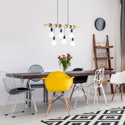 Eglo - Lámpara colgante TOWNSHEND 6xE27/60W/230V