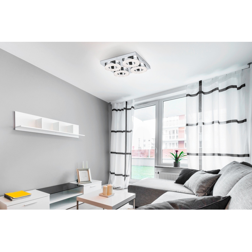 Eglo - Plafón LED cristal 4xLED/4W/230V