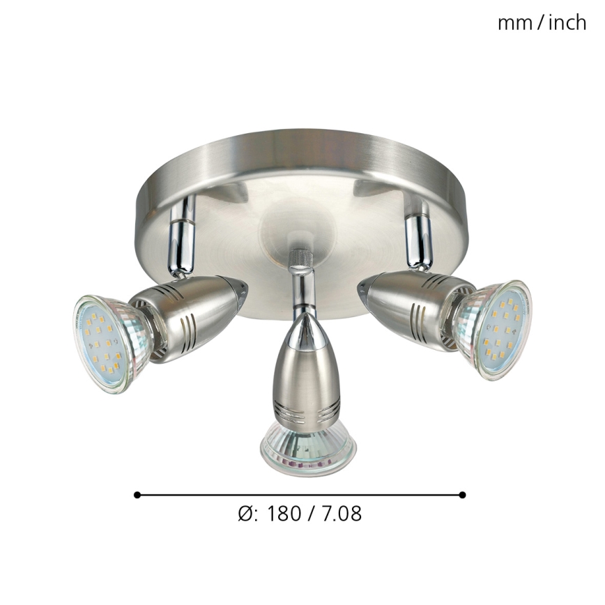 Eglo - Foco LED LED 3xGU10-LED/3W/230V