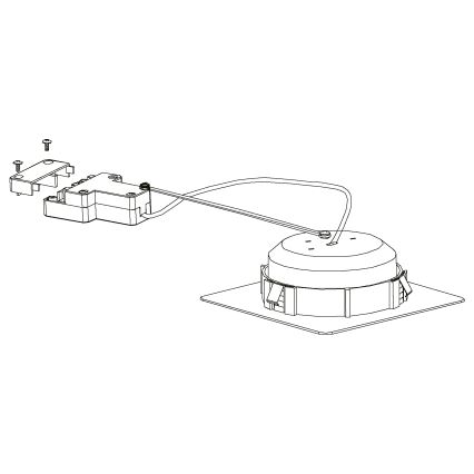 Eglo - SET 3x Iluminación LED empotrada de techo PINEDA 1xLED/4,9W/230V