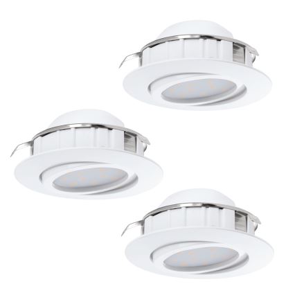 Eglo - SET 3x Lámpara empotrada LED PINEDA 1xLED/4,9W/230V