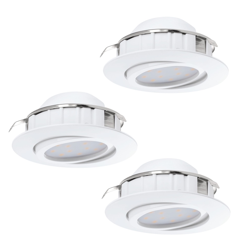 Eglo - SET 3x Lámpara empotrada LED PINEDA 1xLED/4,9W/230V