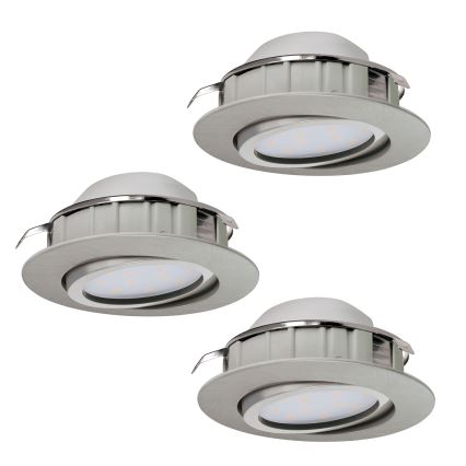 Eglo - SET 3x Iluminación LED empotrada de techo PINEDA 1xLED/4,9W/230V