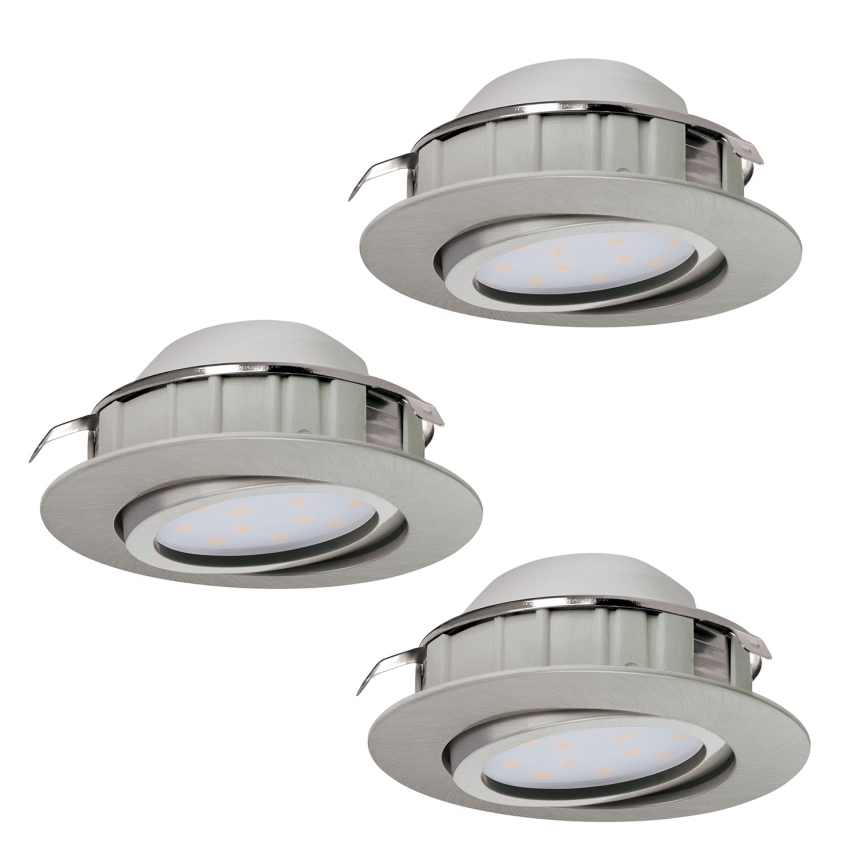 Eglo - SET 3x Iluminación LED empotrada de techo PINEDA 1xLED/4,9W/230V
