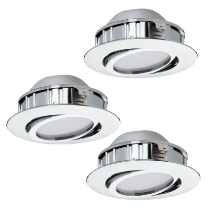 Eglo - SET 3x Lámpara empotrable LED regulable PINEDA 1xLED/5,5W/230V