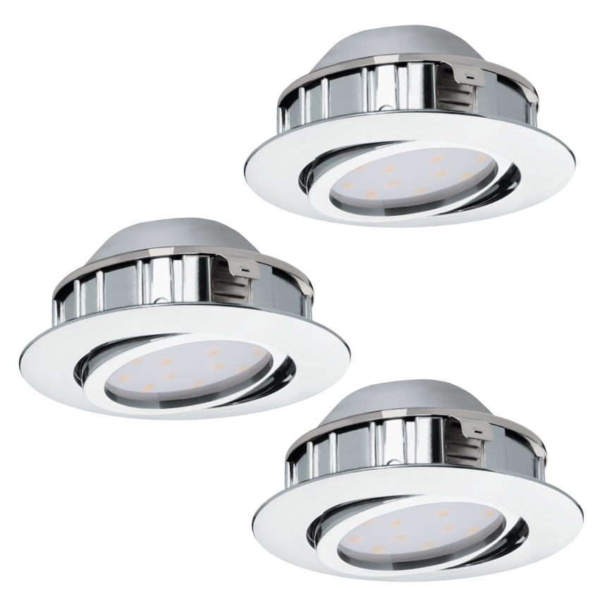 Eglo - SET 3x Lámpara empotrable LED regulable PINEDA 1xLED/5,5W/230V