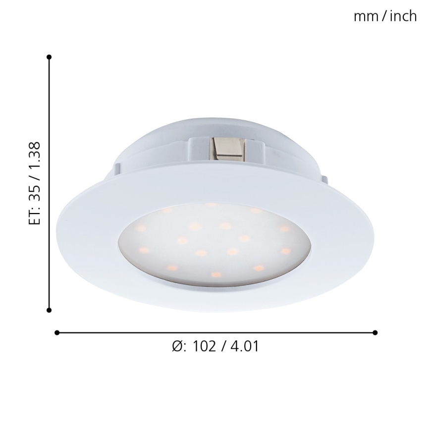 Eglo - Iluminación LED empotrada de techo 1xLED/11W/230V