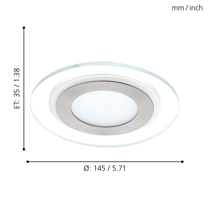 Eglo - Iluminación LED empotrada de techo 1xLED/11W/230V