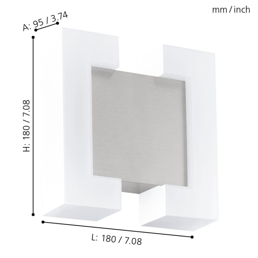Eglo - Aplique LED exterior 2xLED/4,8W IP44