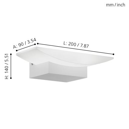 Eglo - LED Aplique 1xLED/5,6W/230V