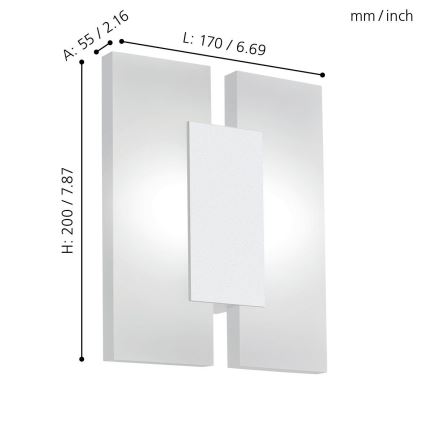 Eglo - LED Aplique 2xLED/4,5W/230V