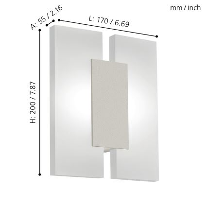 Eglo - LED Aplique 2xLED/4,5W/230V