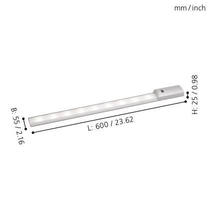 Eglo - Lámpara LED bajo mueble con sensor LED/8,1W/230V