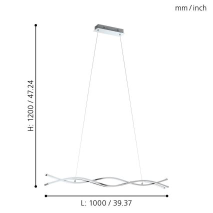 Eglo - Lámpara colgante LED 3xLED/13W/230V