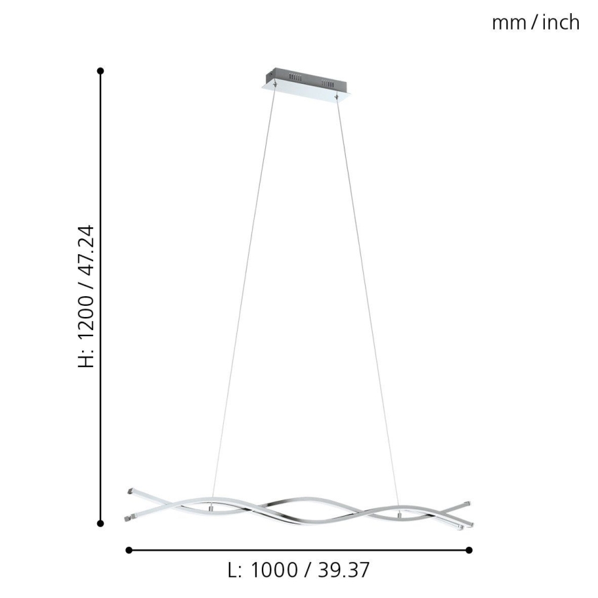 Eglo - Lámpara colgante LED 3xLED/13W/230V