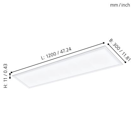 Eglo - Panel LED de techo LED/40W/230V