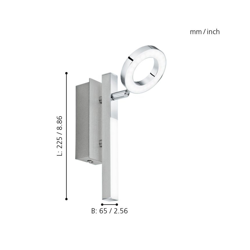 Eglo - Foco 1xLED/3,2W + 1xLED/2,2/230V