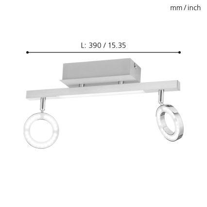 Eglo - Foco 2xLED/3,2W + LED/3,3/230V