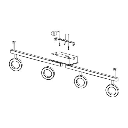 Eglo - Foco 4xLED/3,2W + 2xLED/3,3/230V