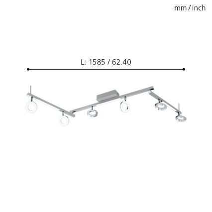 Eglo - Foco 6xLED/3,2W + 3xLED/3,3/230V