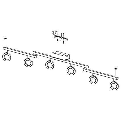 Eglo - Foco 6xLED/3,2W + 3xLED/3,3/230V