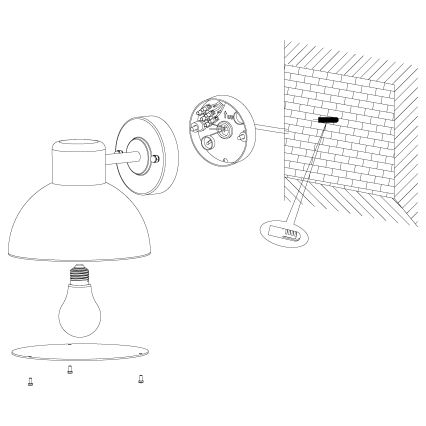 Eglo - Aplique exterior 1xE27/60W IP44