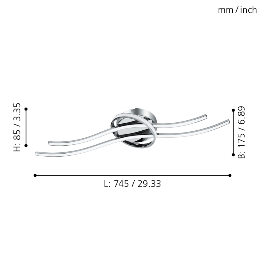 Eglo - Plafón LED LED/6W+LED/7W