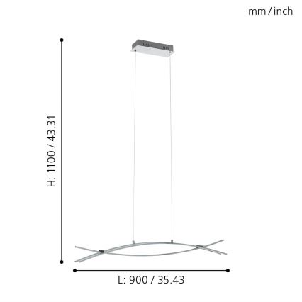 Eglo - Lámpara LED colgante 3xLED/9W/230V