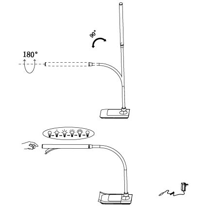 Eglo - Lámpara de mesa LED regulable LED/3,5W/230V